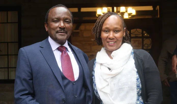 Kalonzo Musyoka pictured with Alice Muthama.