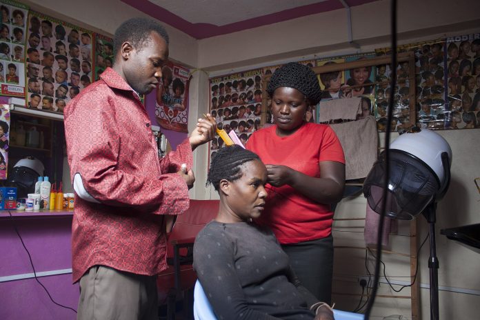 A small salon business in Kenya (file photo)