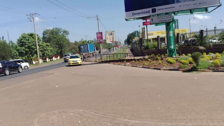 A dual carriageway running through Eldoret’s central business district