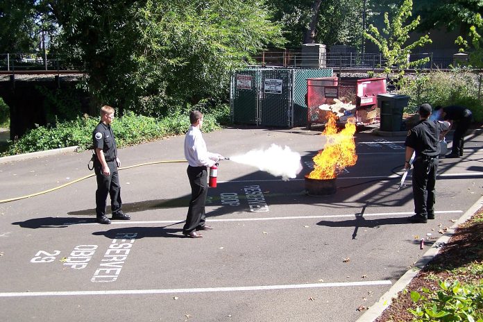 Fire extinguisher training (file photo)