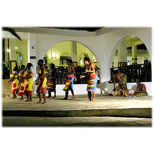 Kenyan traditional dancers perform.