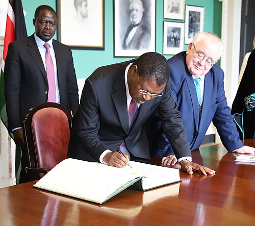 Moses Wetang'ula during a delegation visit.
