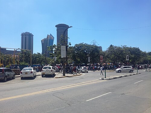 City Hall Way in central Nairobi.