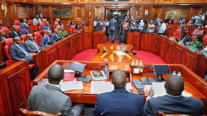The National Assembly chamber in Nairobi during a sitting.
