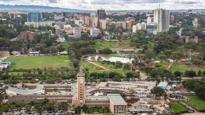 Parliament Buildings and Uhuru Park in Nairobi (file photo)