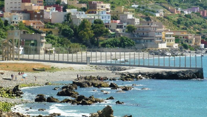 The border fence at Ceuta (file photo)