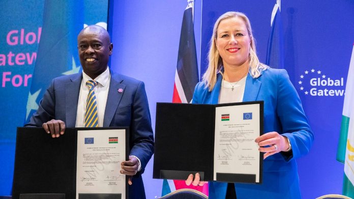 Rigathi Gachagua & Jutta Urpilainen 2023 (file photo)