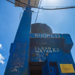 A Shofco water kiosk with solar panels in Kibera