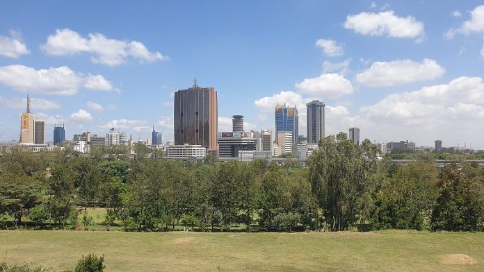 Nairobi's central business district skyline