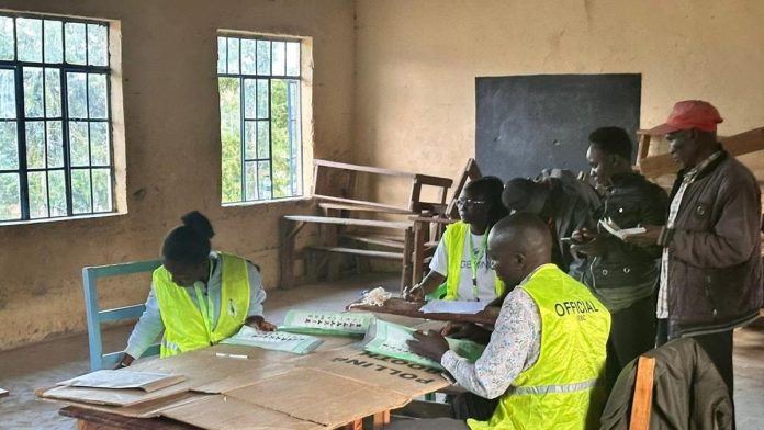 IEBC officials counting votes