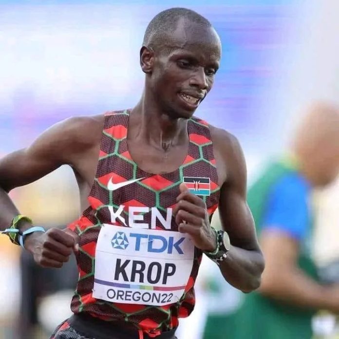 Jacob Krop running for Kenya