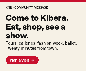 Come to Kibera. Eat, shop, see a show.