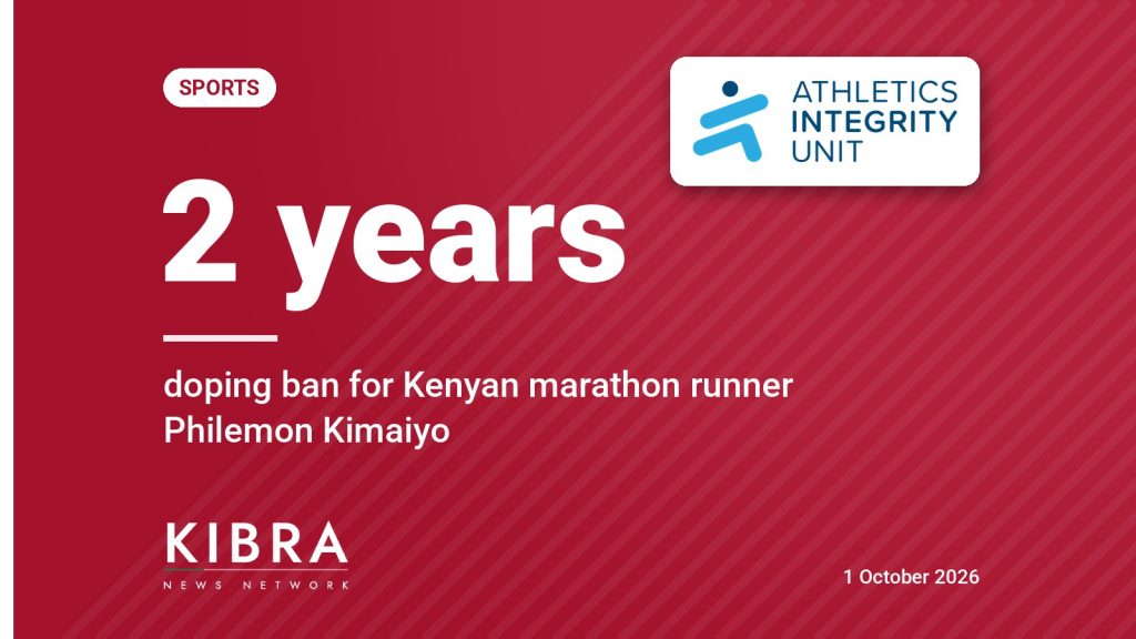 KNN graphic: 2 years, doping ban for Kenyan marathon runner Philemon Kimaiyo